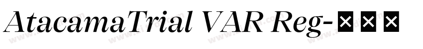 AtacamaTrial VAR Reg字体转换